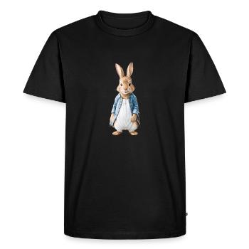 Cute bunny brown 17 - Men's Premium Organic T-Shirt - black - Front - Nico (187cm)