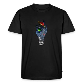 Cosmic Idea - Men's Premium Organic T-Shirt - black - Front - Nico (187cm)