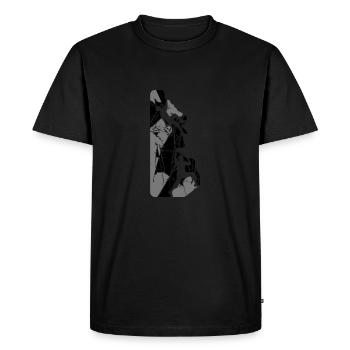 risse rayures cool nuit lune soleil soir équipe paa - T-shirt Premium bio Homme - noir - Devant - Nico (187cm)
