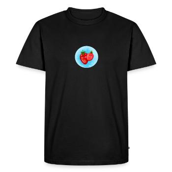 Amour de la fraise - T-shirt Premium bio Homme - noir - Devant - Nico (187cm)