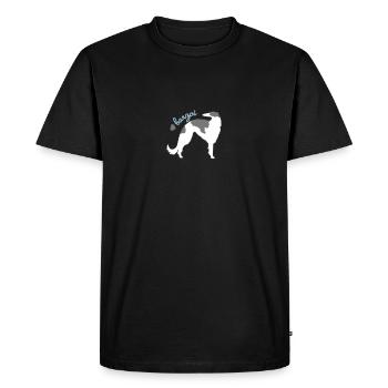 Barzoï kif2 - T-shirt Premium bio Homme - noir - Devant - Nico (187cm)