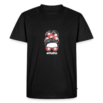 Handball joueur maman maman handball - T-shirt Premium bio Homme - noir - Devant - Nico (187cm)
