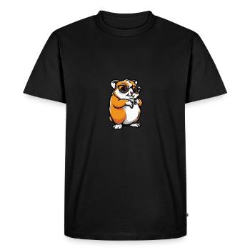 Hamster Cool Animal - T-shirt Premium bio Homme - noir - Devant - Nico (187cm)