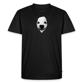 Visage de chiot - T-shirt Premium bio Homme - noir - Devant - Nico (187cm)