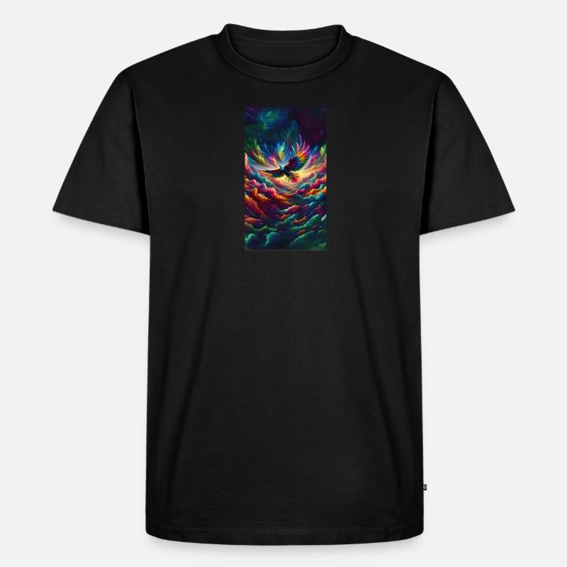 Regenbogenadler - Männer Premium Bio T-Shirt - Schwarz