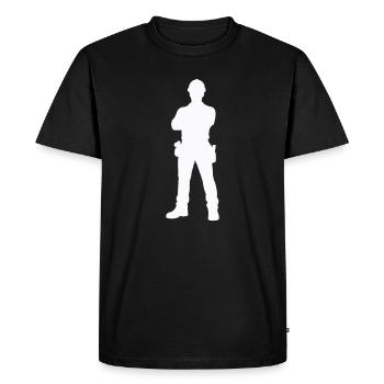 Construction Worker Construction Silhouette - Men's Premium Organic T-Shirt - black - Front - Nico (187cm)