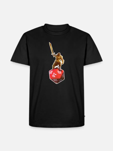 DiceHeroes_Barbarian3 - Männer Premium Bio T-Shirt - Schwarz