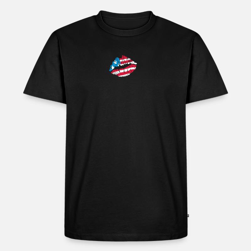 Amerika - Männer Premium Bio T-Shirt - Schwarz