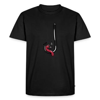 joint des mauvaises herbes drôle de ver de pêche - T-shirt Premium bio Homme - noir - Devant - Nico (187cm)