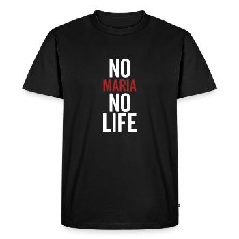 Pas de Maria pas de vie - T-shirt Premium bio Homme - noir - Devant - Nico (187cm)