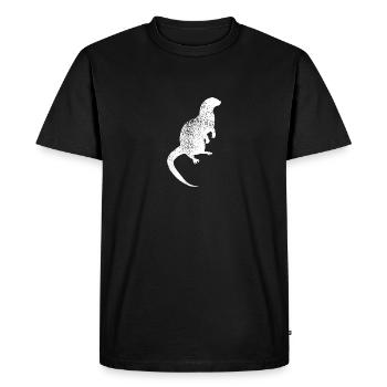 Imprimé Loutre en détresse - Loutre vintage - T-shirt Premium bio Homme - noir - Devant - Nico (187cm)