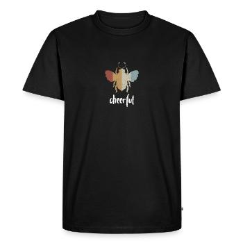 Abeille rétro joyeuse bienne sois joyeuse - T-shirt Premium bio Homme - noir - Devant - Nico (187cm)
