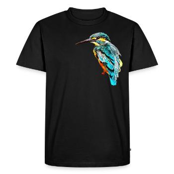 gxp ice bird kingfisher vector art - Men's Premium Organic T-Shirt - black - Front - Nico (187cm)