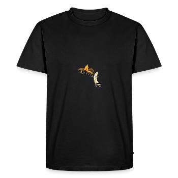 Nu Drôle De Banane Strip Nudiste - T-shirt Premium bio Homme - noir - Devant - Nico (187cm)