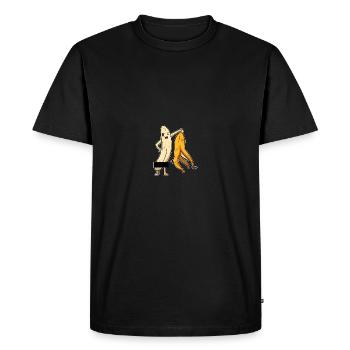 Nu Drôle De Banane Strip Nudiste - T-shirt Premium bio Homme - noir - Devant - Nico (187cm)