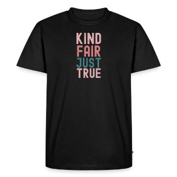 Positive Affirmations in Pastel Colors - Men's Premium Organic T-Shirt - black - Front - Nico (187cm)