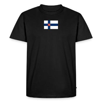 Drapeau de l'État de Finlande (petit) - T-shirt Premium bio Homme - noir - Devant - Nico (187cm)
