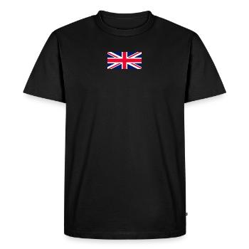 Drapeau du Royaume-Uni (petit) - T-shirt Premium bio Homme - noir - Devant - Nico (187cm)