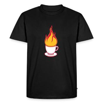 café thé tasse gâteau boire soif café délicieux - T-shirt Premium bio Homme - noir - Devant - Nico (187cm)