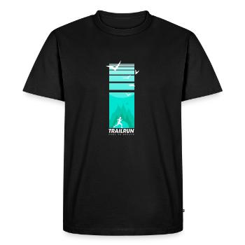 Trailrun Wilderness Runner - T-shirt Premium bio Homme - noir - Devant - Nico (187cm)