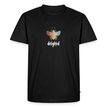 Retro Bee Delighted Biene Be Delighted - Men's Premium Organic T-Shirt - black - Front - Nico (187cm)