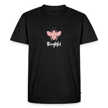 Pink Bee Thoughtful Bee Be Thoughtful - Men's Premium Organic T-Shirt - black - Front - Nico (187cm)