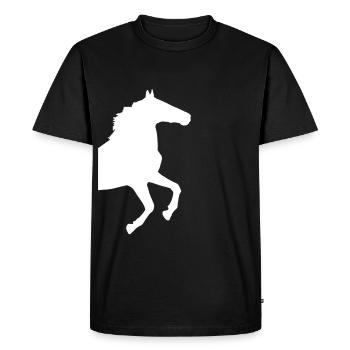 Horse Riding Riding Stable Animals Riding Club Gift - Men's Premium Organic T-Shirt - black - Front - Nico (187cm)
