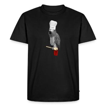 Perroquet gris Koch Oiseaux Biologiste Ornithologue Animal - T-shirt Premium bio Homme - noir - Devant - Nico (187cm)
