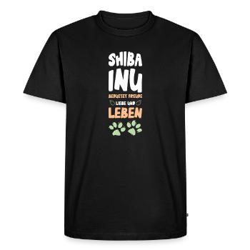 Amour et vie des Shiba Inu - T-shirt Premium bio Homme - noir - Devant - Nico (187cm)