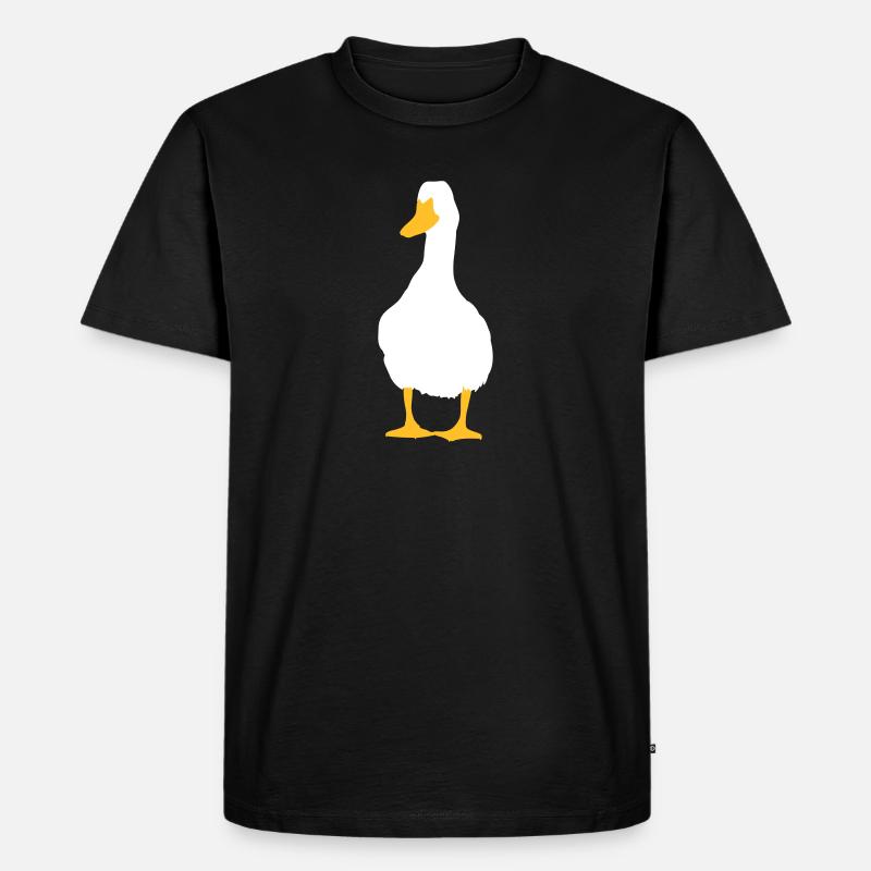 Ente - Männer Premium Bio T-Shirt - Schwarz