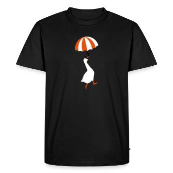 Parapluie d'oie volante - T-shirt Premium bio Homme - noir - Devant - Nico (187cm)