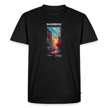 Urban Rainbow Brilliance - T-shirt Premium bio Homme - noir - Devant - Nico (187cm)