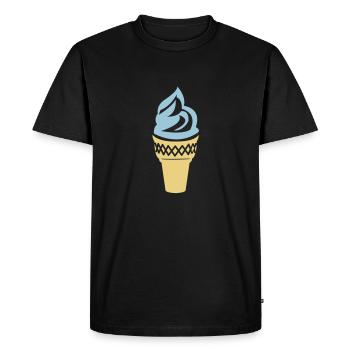 cornet de glace - T-shirt Premium bio Homme - noir - Devant - Nico (187cm)