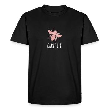 Pink Bee Carefree Be Carefree - Men's Premium Organic T-Shirt - black - Front - Nico (187cm)