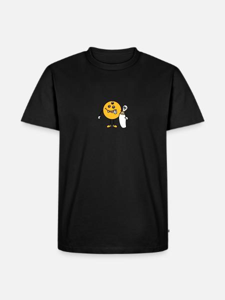 Funny Bowling Friends - Men's Premium Organic T-Shirt - black