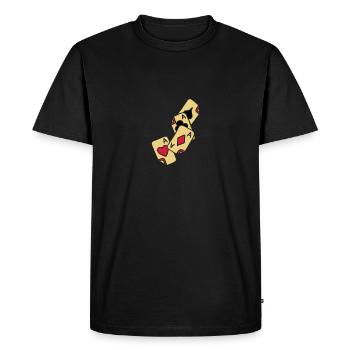 Poker Cards Game Ace Heart Spade Cross Caro Tattoo - Men's Premium Organic T-Shirt - black - Front - Nico (187cm)