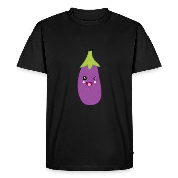 Eggplant Vegetable Costume Carnival Carnival - Men's Premium Organic T-Shirt - black - Front - Nico (187cm)