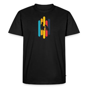 Dresseur de chiens Entraînement de chiens Agilité - T-shirt Premium bio Homme - noir - Devant - Nico (187cm)