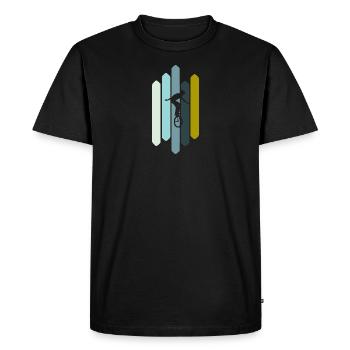 Unicycling Unicycle - Men's Premium Organic T-Shirt - black - Front - Nico (187cm)