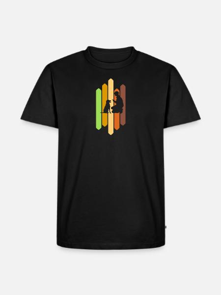 Hundetrainer Agility Hundeschule - Männer Premium Bio T-Shirt - Schwarz