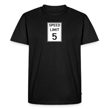 Speed limit 5 - T-shirt Premium bio Homme - noir - Devant - Nico (187cm)