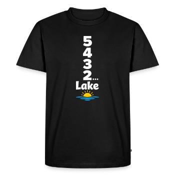 Compte à rebours du week-end du lac vers les journées en mer - T-shirt Premium bio Homme - noir - Devant - Nico (187cm)