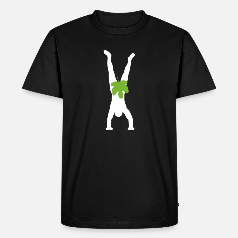 Handstand - Männer Premium Bio T-Shirt - Schwarz