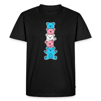 Conception d’ours trans pour les personnes trans fières - T-shirt Premium bio Homme - noir - Devant - Nico (187cm)