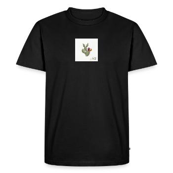 Illustration de cactus avec des fruits colorés - T-shirt Premium bio Homme - noir - Devant - Nico (187cm)