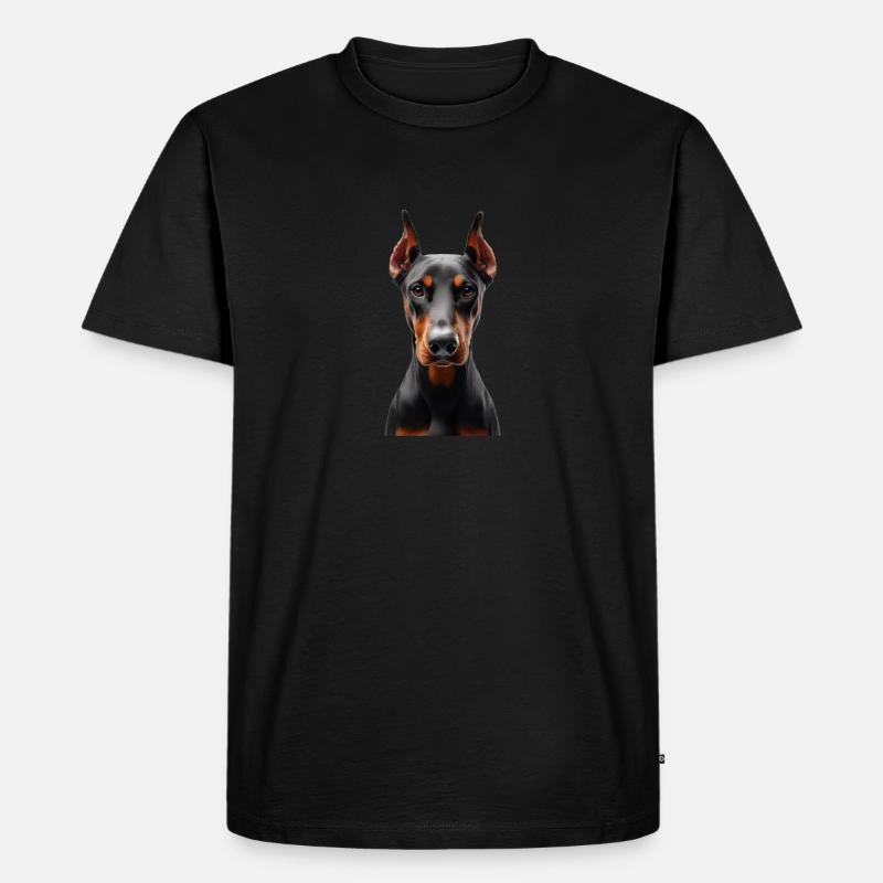 Dobermann - Männer Premium Bio T-Shirt - Schwarz