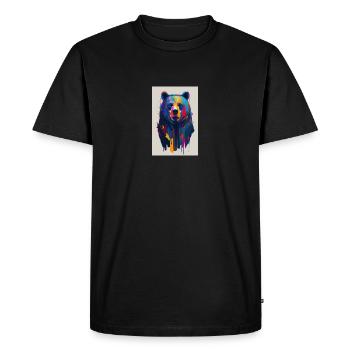 Color Bear - Men's Premium Organic T-Shirt - black - Front - Nico (187cm)