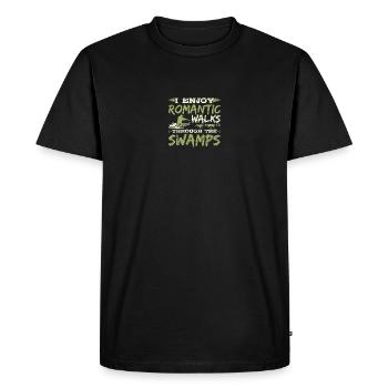 Alligator Hunter Profitez des promenades romantiques, Gator drôle - T-shirt Premium bio Homme - noir - Devant - Nico (187cm)