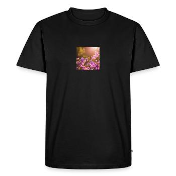 Flowers in spring - Men's Premium Organic T-Shirt - black - Front - Nico (187cm)