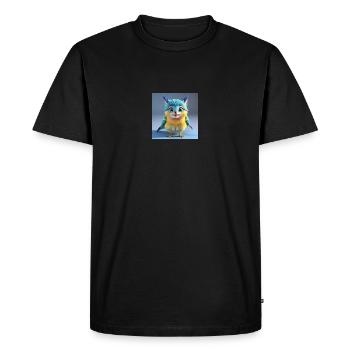 Oiseau jaune mignon - T-shirt Premium bio Homme - noir - Devant - Nico (187cm)